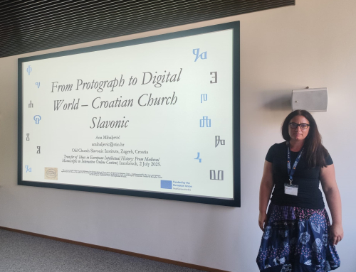 Izlaganje na skupu Transfer of Ideas in European Spiritual History: From Medieval Texts to Interactive Online Content