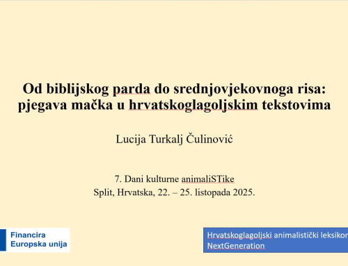 Izlaganje na znanstvenom skupu 7. Dani kulturne animaliSTike.