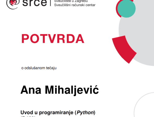 Odslušan tečaj osnova programiranja u Pythonu