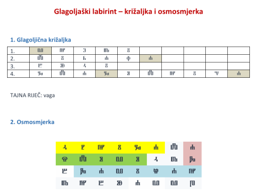 Objavljeni novi materijali na portalu Glagoljica u školi